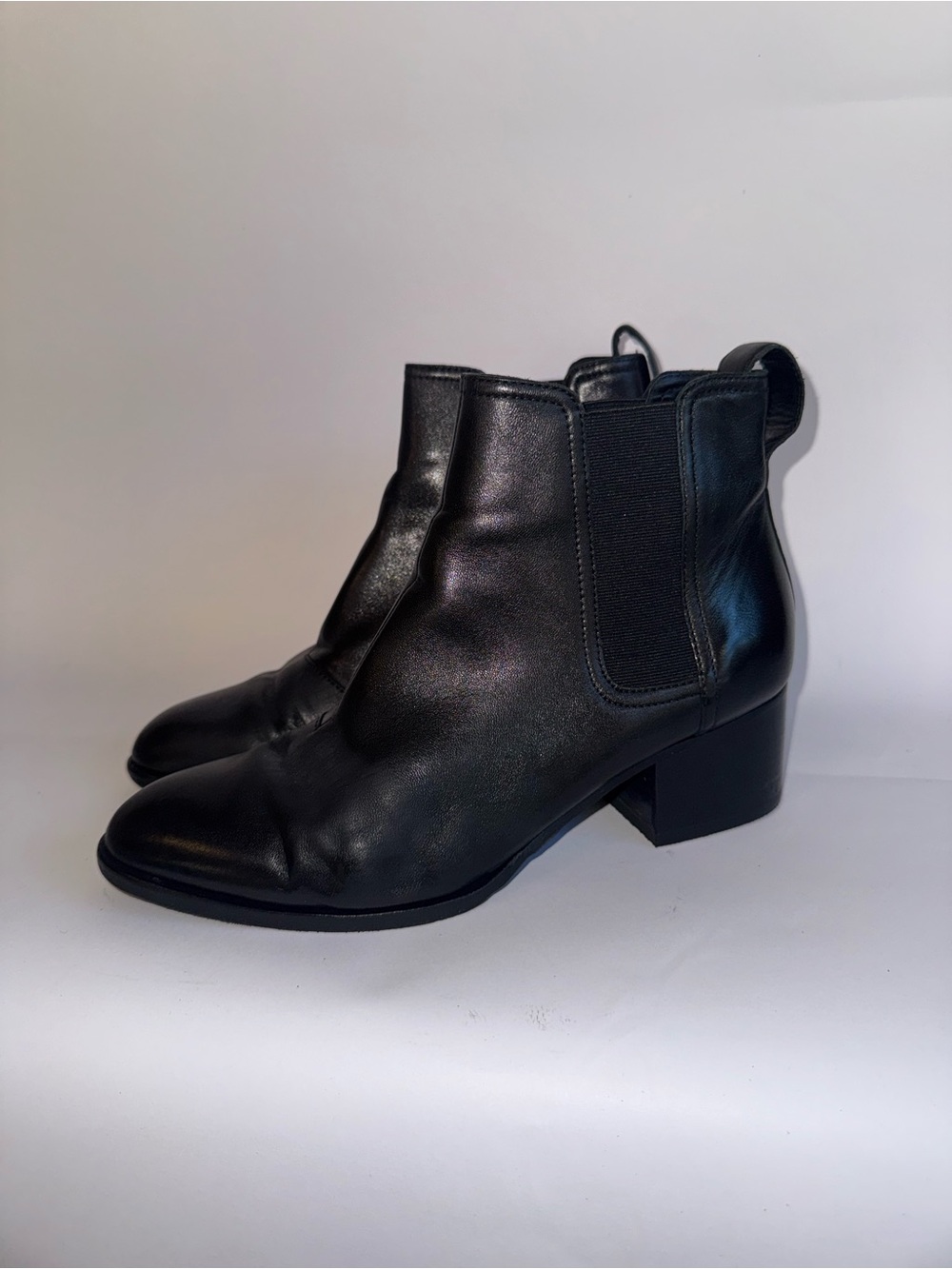 Rag & Bone Walker Chelsea Leather Boots Black Ankle Boots Women’s Size 39